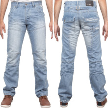 Calças de ganga de algodão Denim